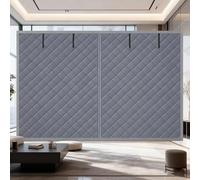 Écran Isolant pour Porte de Garage, Kit Magnétique Coupe-Vent et Anti-Froid en Oxford Imperméable, Couverture de Porte Isolant Coton pour L'Hiver, Facile À Installer(Gray,W350xH198CM)