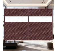 Écran Isolant pour Porte de Garage, Kit Magnétique Coupe-Vent et Anti-Froid en Oxford Imperméable, Couverture de Porte Isolant Coton pour L'Hiver, Facile À Installer(Coffees,W488xH280CM)