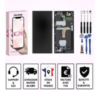 Écran - KOMI - Galaxy S22 Ultra - LCD complet avec châssis - Vitre tactile - Noir