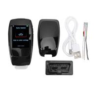 Écran LCD clé intelligente en alliage de Zinc, déverrouillage automatique, levage de fenêtre, longue veille, entrée sans clé pour tous les modèles de démarrage à un bouton (Noire)