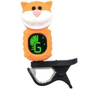 Écran LCD d'accordeur à pince de chat de bande dessinée for l'instrument à cordes d'ukulélé de violon de basse de guitare chromatique (Color : Giallo)