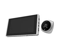 Écran LCD de 4,5 pouces Sonnette numérique 2MP 145° Vision PIR œil de porte Judas électronique Viseur de la caméra de la porte Argent