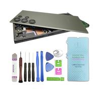 Écran LCD de rechange d'origine pour Samsung Galaxy S23 Ultra 5G S918B S918B/DS S918U S918Ul S918W S918E S9168/DS + cadre vert + film protecteur + outils d'assemblage d'écran tactile R RONPHONE