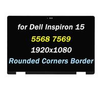 Écran LCD de rechange pour Dell Inspiron 7569 i7569 7579 i7579 i7579 pour Inspiron 5568 5578 5579 DP/N : 4F59D 04F59D P58F FHD 15,6" LCD Digitizer Assemblée avec lunette (bords arrondis)