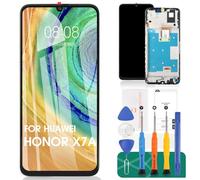 Écran LCD de rechange pour Huawei Honor X7A 2023 RKY-LX1 RKY-LX2 RKY-LX3 - Kit de réparation de numériseur tactile (noir, avec cadre)
