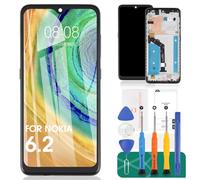 Écran LCD de Rechange pour Nokia 6.2 TA-1200 TA-1198 TA-1201 TA-1187 TA-1193 TA-1178 TA-1196, TA-1181 (Noir avec Cadre)