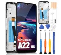 Écran LCD de rechange pour Samsung Galaxy A22 5G SM-A226B SM-A226B/DS SM-A226B/DSN Écran LCD Touch Digitizer Glass Assembly (6,6", noir avec cadre)