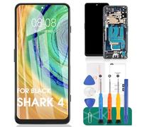 Écran LCD de Rechange Shark 4 pour Xiaomi Black Shark PRS-H0 pour écran Tactile Xiaomi Black Shark 4 Pro Display Digitizer Assemblée Shark PRS-A0, Shark KSR-A0 Kit de réparation(TFT Noir avec Cadre)