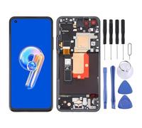 Écran LCD de téléphone Mobile pour for ASUS Zenfone 9 9Z AI2202 Numro d'cran d'cran d'origine Assemblage Complet avec Cadre (Noir) Réparation