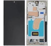 Ecran LCD et Vitre Tactile Soft Oled avec Châssis Crème pour Galaxy S23 Ultra 5G S918 G