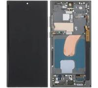 Ecran LCD et Vitre Tactile Soft Oled avec Châssis Vert pour Galaxy S23 Ultra 5G S918 G