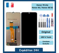 Ecran LCD & Vitre tactile Noir Assemblés Sur Châssis Pour Honor 90 Lite