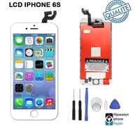ÉCRAN LCD IPHONE 6S BLANC AVEC VITRE TACTILE SUR CHASSIS + OUTILS