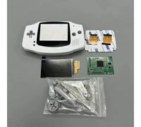 Écran LCD IPS GBA, aucune découpe de coque nécessaire, facile à installer, écran LCD IPS haute luminosité de 2,9 pouces et kit de coque pour GameBoy Advance GBA 2.9 GBA Clear pink