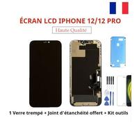 Écran LCD - JK - iPhone 12 / 12 Pro - Vitre tactile - Noir - Assemblé sur châssis