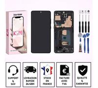Écran LCD - KOMI - Samsung Galaxy S20 Ultra - Avec châssis - Vitre tactile - Noir