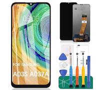 Écran LCD numériseur de rechange pour Samsung Galaxy A03S A037A A037W A037G - Pièces de réparation pour écran tactile - Version 162 mm (ne convient pas pour A037U A037F A037M) - Noir LCD sans cadre