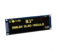 Écran LCD OLED de 3,12" - 256 x 64 - SSD1322 - 16 broches - Parallèle pour Arduino - Composant électronique industriel - Bleu/blanc/jaune/vert (jaune)