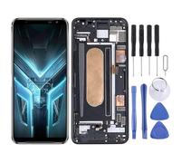 Écran LCD OLED d'origine pour for ASUS ROG Téléphone 3 ZS661KS I003DD Numériseur Complet avec Cadre （Noir