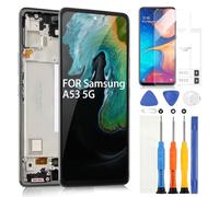 Écran LCD OLED pour Samsung Galaxy A53 5G Écran pour Galaxy A53 5G SM-A536B A536U A536E Digitizer Touch Screen Assembly avec outils (noir avec cadre)
