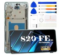 Écran LCD OLED pour Samsung Galaxy S20 FE 5G pour Samsung S20 FE 5G Écran de remplacement SM-G781B Écran tactile Digitizer Kit de réparation avec cadre (prend en charge la fonction d'empreintes