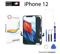 Écran LCD OuiSmart pour iPhone 12 Incell Vitre Tactile sur Châssis Noir + Outils + Verre
