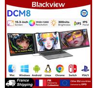 Écran LCD portable Blackview DCM8 de 15,3 pouces, 1920*1200 pixels, 60 Hz, rapport d'aspect 16:10, IPS LCD, charge inversée 100 W, Plug & Play