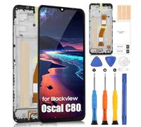Écran LCD pour Blackview OSCAL C80 Affichage pour Oscal C80 Remplacement Écran Tactile Digitizer Assemblée avec Réparation Kit (6.5", Noir avec Cadre)