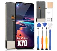 Écran LCD pour Cubot X70 LCD Affichage pour Cubot X70 6.58" Display Écran de Rechange Replacement Digitizer Touch Screen Assemblée avec Réparation Kit(6,6", Noir avec Cadre)