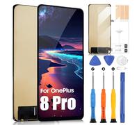 Écran LCD pour OnePlus 8 PRO - Incell, LCD Display pour OnePlus8 PRO IN2023, IN2020 6.78 pouces, écran tactile Digitizer Remplacement Assembly + Kit de réparation (Noir)