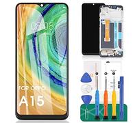 Écran LCD pour Oppo A15 pour Oppo A15s Écran de remplacement CPH2185 CPH2179 Tactile Digitizer Full HD Display Kits de réparation (noir avec cadre)