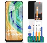 Écran LCD pour Oppo A53 4G pour Oppo A53S 4G Écran de remplacement pour Oppo A32 Digitizer Assemblée pour Oppo A33 2020 Kits de réparation d'écran tactile (noir, sans cadre)