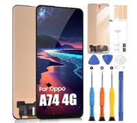 Écran LCD pour Oppo A74 4G CHP2219/A95 5G PELM00/A94 5G CPH2211 LCD Écran Tactile Assemblée Remplacement Écran Verre Digitizer avec Outils(6.43", Noir, sans Reconnaissance D'empreintes)