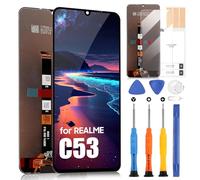 Écran LCD pour OPPO Realme C53 Affichage pour Realme C53 2023 RMX3762 Remplacement de l'écran Tactile Digitizer Assemblée complète avec Réparation Kit (Noir, 6,74")