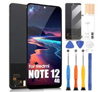 Écran LCD pour Redmi Note 12 4G LCD Display pour Xiaomi Redmi Note12 4G 23021RAAEG 23021RAA2Y 23027RAD4I 23028RA60L 6,67" Ecran Replacement Écran Tactile Montage Complet avec Réparation Kit, Noir