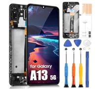 Écran LCD pour Samsung Galaxy A13 5G Écran de Rechange pour Samsung A13 5G SM-A136B 6,5" LCD Display Touch Screen Digitizer Remplacement Assembly avec Réparation, Noir avec Cadre
