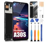 Écran LCD pour Samsung Galaxy A30S A307F A307FN Écran Tactile pour SM-A307F Digitizer Assembly avec Kit d'outils de Réparation (6,4", Noir avec Cadre, Not Support des Empreintes Digitales)