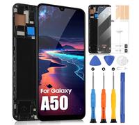 Écran LCD pour Samsung Galaxy A50 A505F SM-A505FN Digitizer Écran Tactile Assemblée avec Réparation Kit(6,4", Noir avec Cadre, Non Conforme à A505U / SM-A505U)