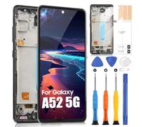 Écran LCD pour Samsung Galaxy A52 5G LCD Display pour Galaxy A52 5G A526B Touch Screen Digitizer Assembly avec réparation Kit (noir avec cadre, pas pour A52 4G, sans empreinte digitale)