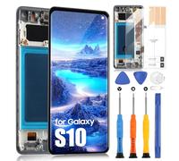 Écran LCD pour Samsung Galaxy S10 Display LCD pour Samsung S10 G973 SM-G973F SM-G973U SM-G973W SM-G9730 6.1" LCD Écran Tactile Digitizer Assembly avec Réparation Kit (Noir avec Cadre)