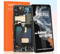 Écran LCD pour Samsung S21 Ultra 5G TFT, écran LCD pour Galaxy S21 Ultra 5G G998B G998U G998W Touch Screen Digitizer Assembly avec réparation Kit, noir avec cadre, ne prend pas en charge les