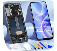 Écran LCD pour Samsung S22+ Plus LCD Display pour Galaxy S22+ S906B S906U S906U1 S906W S906N S9060 S906E 6,6 pouces LCD Screen Digitizer Touchscreen Assembly avec Réparation (Noir avec Cadre, Incell)