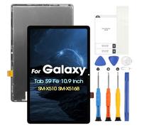 Écran LCD pour Samsung Tab S9 Fe LCD Display pour Samsung Galaxy Tab S9 Fe SM-X510 SM-X516B 10,9" Ecran Replacement Touchscreen Digitizer Assembly + Kit de Réparation, Noir