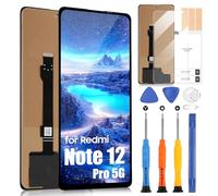 Écran LCD pour Xiaomi Redmi Note 12 Pro 5G LCD Display pour Redmi Note12 Pro 5G 22101316C 22101316I 23013RK75C 6,67 Pouces Ecran Replacement Touchscreen Tactile Digitizer Assembly + Réparation, Noir