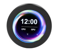 Écran LCD Rond pour Refroidisseur CPU/GPU, Moniteur de Température D'ordinateur AIO 2,1 Pouces pour Systèmes de Refroidissement par Eau, Panneau de Capteur PC, Pièces PC, Noir