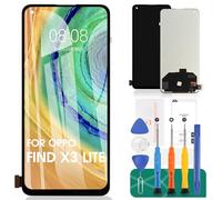 Écran LCD TFT pour OPPO Find X3 Lite pour OPPO Reno5 5G écran de remplacement CPH2145 PEGM00 Kit numériseur tactile sans cadre (noir, pas de reconnaissance d'empreintes digitales)