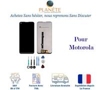 Ecran LCD - Motorola - Moto G8 XT2045 - Noir - 5,5 pouces - Assemblé sans châssis