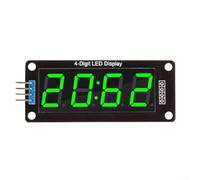 Écran LED à 4 chiffres de 1,4 cm utilisant la technologie TM1637 pour circuits Arduino nécessitant une visualisation simple des données ou un suivi du temps (vert)