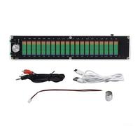 Écran LED en temps réel avec égaliseur 15 bandes AGC Pitch Shift Processeur audio tactile et télécommande Boîtier en acrylique USB 5 V DC 7-24 V Commutateur stéréo Entrée 3,5 mm