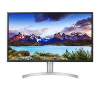 Ecran LED PC LG 32UL750P-W 32" 4K UHD Noir et Blanc Pied argenté, derrière de l'écran blanc G